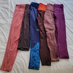 Legging bundle: Lululemon, Athleta, GapFit, North Face Size xs, small, and 4